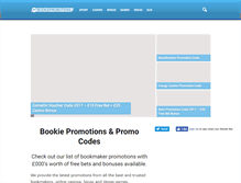 Tablet Screenshot of bookiepromotions.com